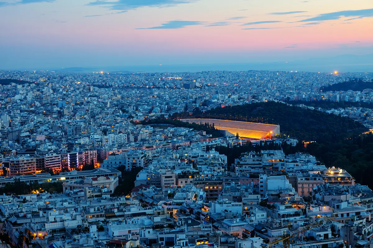 Atene con il vecchio stadio olimpico